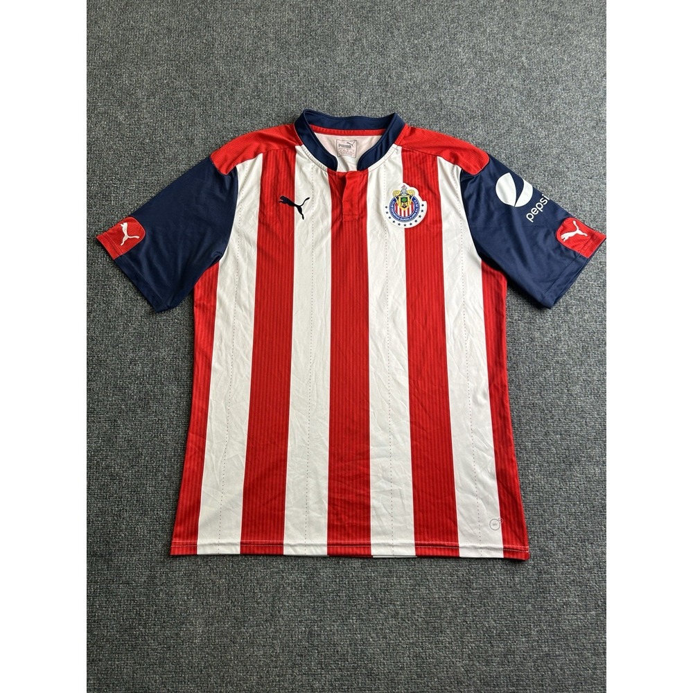 2016-17 Mens Chivas Guadalajara Puma Home Soccer Jersey Made in Mexico, Size L